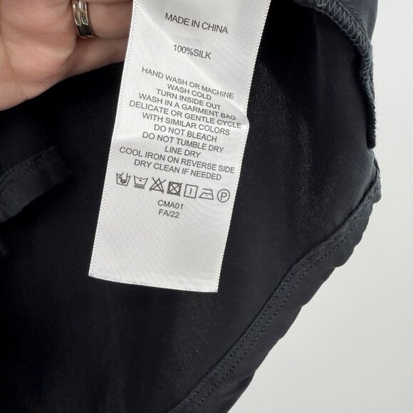 Quince Washable Silk Pajama Shorts Size XS Women’s in Black Elastic Waist - Picture 3 of 5